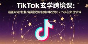 TikTok玄学跨境课:涵盖财运/性格/婚姻爱情/健康/事业等12个核心命理领域-壹浩聊项目