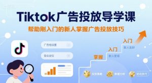 Tiktok广告投放导学课，帮助刚入门的新人掌握广告投放技巧-壹浩聊项目