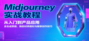 Midjourney实战教程:从入门到产品应用,含生成思路、换脸材质模拟与服装创作技巧-壹浩聊项目