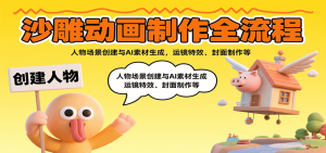 沙雕动画制作全流程:人物场景创建与AI素材生成,运镜特效、封面制作等-壹浩聊项目