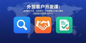 外贸客户开发课:涵盖客户开发、谈判技巧、订单管理三大核心模块-壹浩聊项目