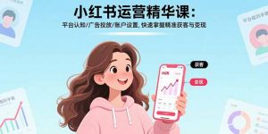 小红书运营精华课:平台认知/广告投放/账户设置,快速掌握精准获客与变现-壹浩聊项目
