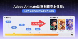 Adobe Animate动画制作专业课程:从软件安装到商业作品输出的全流程-壹浩聊项目