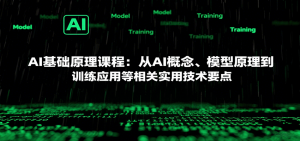 AI基础原理课程:从AI概念、模型原理到训练应用等相关实用技术要点-壹浩聊项目