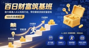 百日财富筑基班,助力普通人从认知到行动,带你解锁顶级财富密码-壹浩聊项目