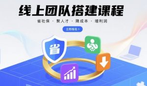 线上团队搭建课程,省社保,聚人才,降成本,增利润,团队管理必看-壹浩聊项目