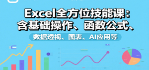 Excel全方位技能课:含基础操作、函数公式、数据透视、图表、AI应用等-壹浩聊项目