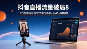 抖音直播流量破局8-9月新课:自然流与千川双轨运营,从0到1流量突破-壹浩聊项目