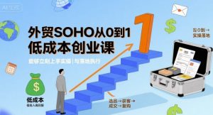 外贸SOHO从0到1低成本创业课,能够立刻上手实操与落地执行-壹浩聊项目