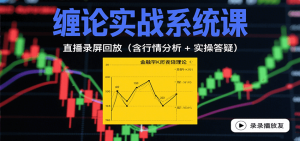 缠论实战系统课:直播录屏回放(含行情分析 + 实操答疑(更新9月)-壹浩聊项目