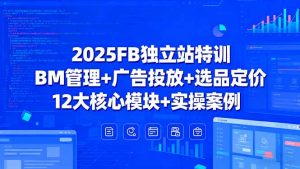2025FB独立站特训,BM管理+广告投放+选品定价,12大核心模块+实操案例-壹浩聊项目