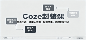 Coze封装课，图像生成、数字人应用、发票助手，流程封装技术-壹浩聊项目