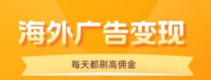 用手机看海外广告，每天10分钟，单机日入20+，无需养鸡，保姆级教程-壹浩聊项目