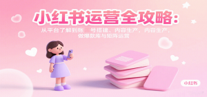 小红书运营全攻略：从平台了解到账号搭建、内容生产，做爆款库与矩阵运营-壹浩聊项目