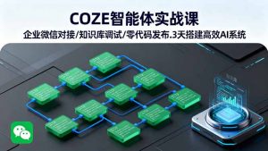 COZE智能体实战课 企业微信对接/知识库调试/零代码发布.3天搭建高效AI系统-壹浩聊项目