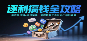 逐利搞钱全攻略：学底层逻辑+手段策略，掌握提效工具与18个搞钱锦囊-壹浩聊项目