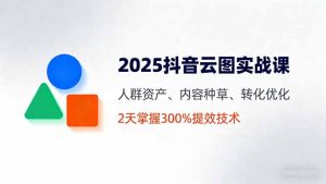 2025抖音云图实战课,人群资产、内容种草、转化优化,2天掌握300%提效技术-壹浩聊项目