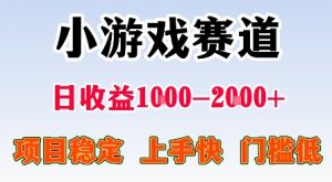最新小游戏赛道,日收益1k-2k+,项目稳定上手快门槛低,在家就可以自己创业【揭秘】-壹浩聊项目