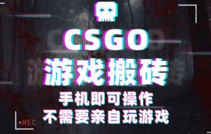 CSGO游戏挂机捡漏，单日扫货500+，年底小高峰上车可吃肉，手机即可操作…-壹浩聊项目