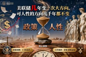 付费文章:美联储几年变一次大方向,可人性的方向几千年都不变-壹浩聊项目