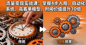 流量变现实战课:掌握4步入局、自动化系统、高客单模型,时间价值提升10倍-壹浩聊项目