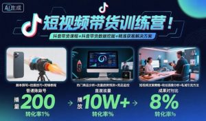 短视频带货训练营,抖音带货课程+抖音带货数据挖掘+精准获客解决方案-壹浩聊项目