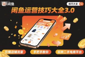 闲鱼运营技巧大全3.0,引爆店铺流量,手把手教你玩转二手电商平台-壹浩聊项目