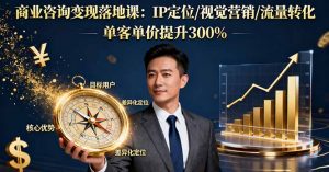 商业咨询变现落地课:IP定位/视觉营销/流量转化,单客单价提升300%-壹浩聊项目