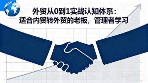 外贸从0到1实战认知体系:适合内贸转外贸的老板,管理者学习-壹浩聊项目