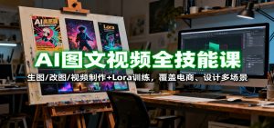 AI图文视频全技能课:生图/改图/视频制作+Lora训练,覆盖电商 、设计多场景-壹浩聊项目