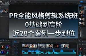 PR全能风格剪辑系统班,0基础到高阶,近20个案例一步到位-壹浩聊项目