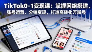 TikTok0-1变现课:掌握网络搭建、账号运营、分销变现,打造高转化万粉号-壹浩聊项目