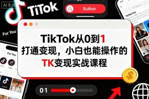 TikTok从0到1打通变现,小白也能操作的TK变现实战课程-壹浩聊项目