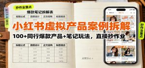 小红书虚拟产品案例拆解:100+同行爆款产品+笔记玩法,直接抄作业-壹浩聊项目