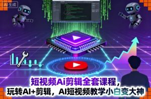 短视频Ai剪辑全套课程,玩转AI+剪辑,AI短视频教学小白变大神-壹浩聊项目