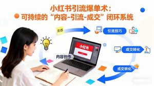 小红书引流爆单术:构建一套低成本 可持续的“内容-引流-成交”闭环系统-壹浩聊项目