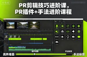 PR剪辑技巧进阶课,PR插件+手法进阶课程-壹浩聊项目