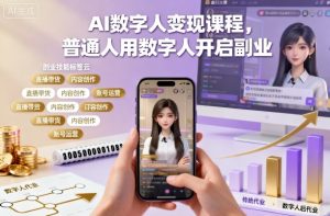 AI数字人变现课程,普通人用数字人开启副业-壹浩聊项目
