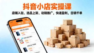 2025抖音小店实操课,店铺入驻、选品上架、动销推广,快速盈利,日销千单-壹浩聊项目