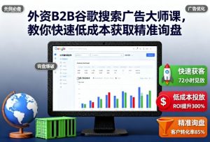 外资B2B谷歌搜索广告大师课,教你快速低成本获取精准询盘-壹浩聊项目