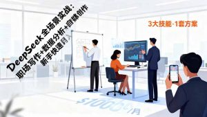 DeepSeek全场景实战:职场写作+数据分析+自媒体创作,新手快速月入过万-壹浩聊项目