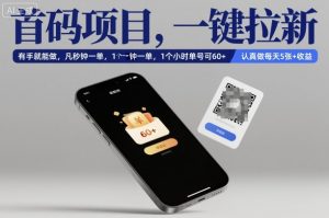 首码项目,一键拉新,有手就能做,几秒钟一单,1个小时单号可60+,认真做每天5张+收益【揭秘】-壹浩聊项目
