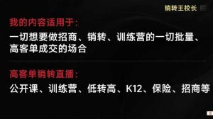 销转王校长合集，销转课，把公开课做成印钞机，送王校长印钞机课-壹浩聊项目