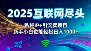 2025网创尽头王炸项目!私域 IP + 精准引流,新手小白在家躺赚日入 1000+-壹浩聊项目