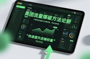 美团流量爆破方法论,付费流快速提升店铺权重,带动自然流-壹浩聊项目