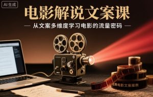 电影解说文案课,从文案多维度学习电影的流量密码-壹浩聊项目