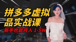 2025 拼多多虚拟品系统实战课，轻资产项目，可矩阵开工作室，新手也能…-壹浩聊项目