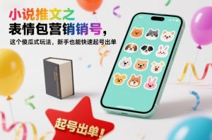 小说推文之表情包营销号,这个傻瓜式玩法,新手也能快速起号出单-壹浩聊项目